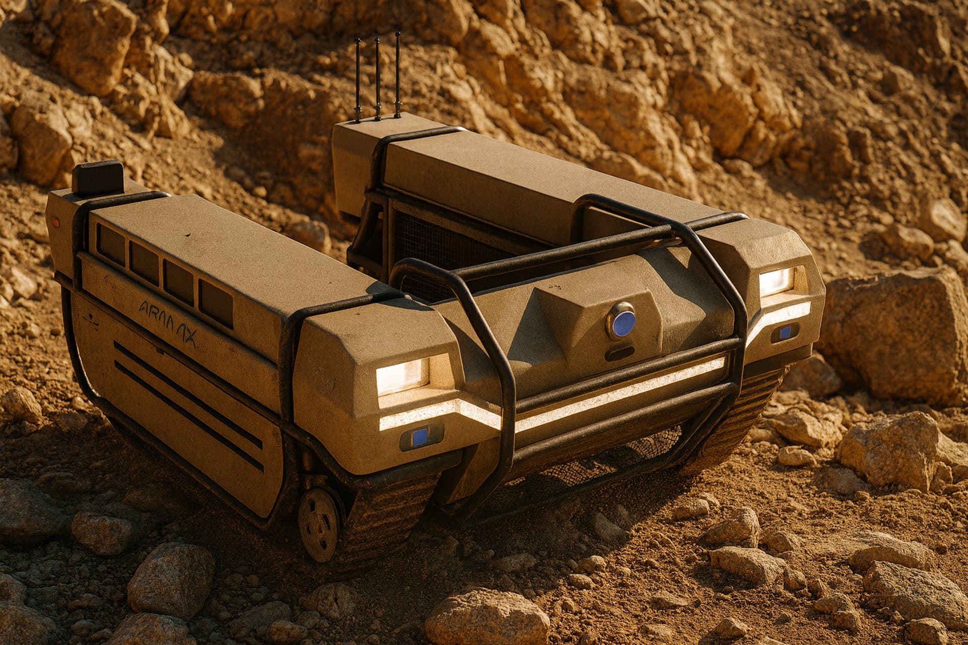 ARMAX unmanned ground vehicle for industrial inspection in harsh terrain